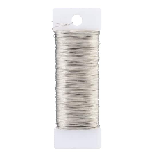 20 Pack: 30 Gauge Bright Silver Paddle Wire by Ashland®